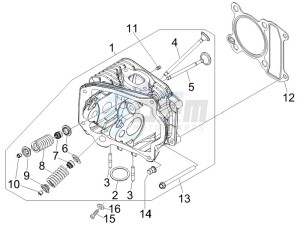 Fly 50 4T 2V 25-30Km/h drawing Head unit - Valve