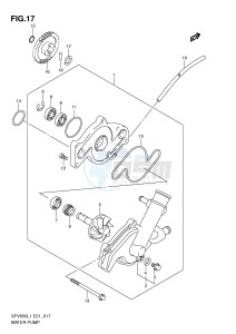 SFV650 (E21) Gladius drawing WATER PUMP