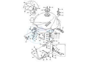 YZF R THUNDER CAT 600 drawing FUEL TANK MY00-01