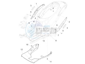 LIBERTY 50 CORPORATE NO ABS E4 (EMEA) drawing Side cover - Spoiler