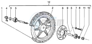 Liberty 50 ptt drawing Front wheel