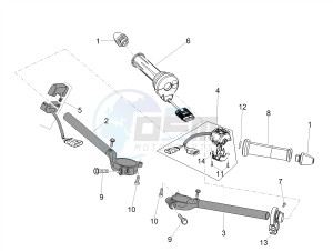 RSV4 1100 RACING FACTORY E4 ABS (NAFTA) drawing Handlebar - Controls