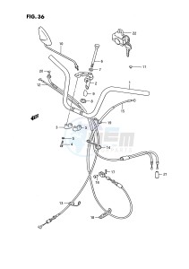 PV50 (E15) drawing HANDLEBAR (E43)