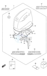 DF 200A drawing Engine Cover