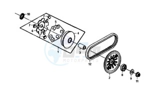 SYMPHONY SR 50 L6 drawing CLUTCH / V BELT