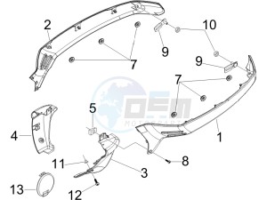 GTS 250 ABS drawing Side cover - Spoiler