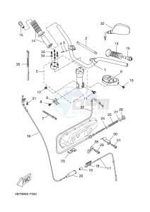 CW50N BOOSTER NAKED (2B7N 2B7N) drawing STEERING HANDLE & CABLE