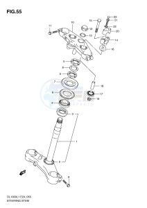 DL1000 (E24) V-Strom drawing STEERING STEM