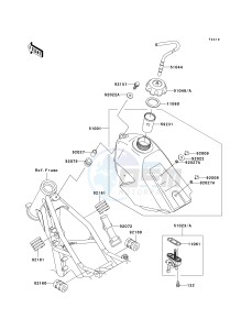 KX 85 A [KX85 MONSTER ENERGY] (A6F - A9FA) A6F drawing FUEL TANK