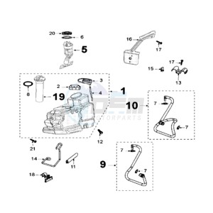 SAT 250 SC drawing TANK AND FUEL PUMP