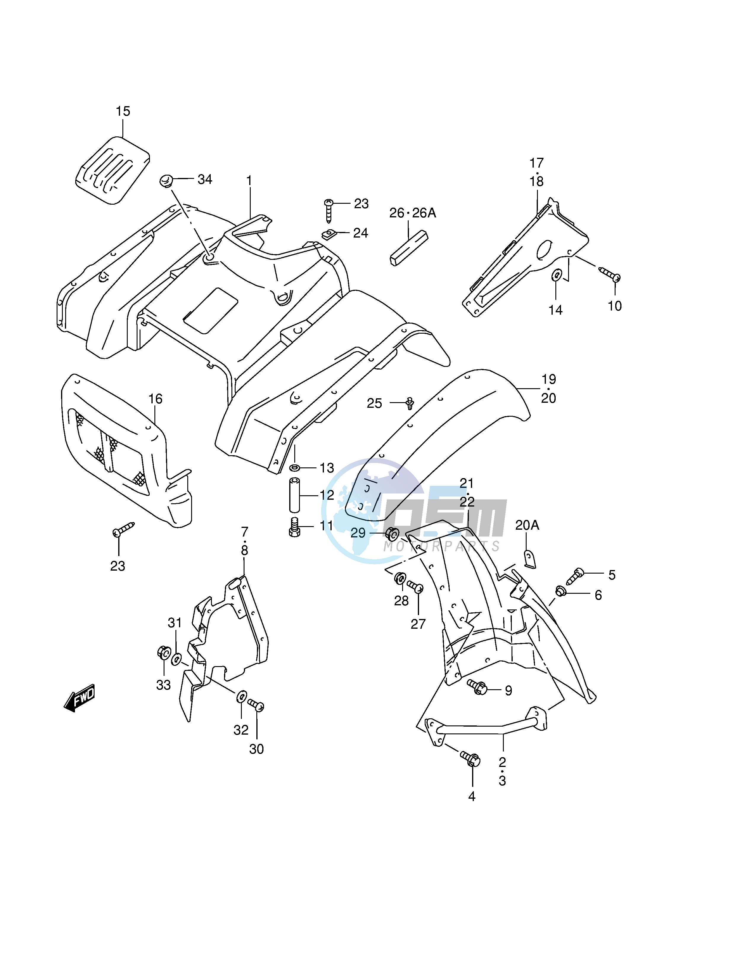 FRONT FENDER (MODEL K1 K2)