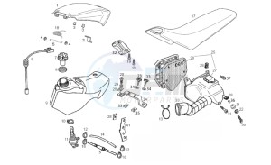 SMT 50 drawing Tank - Air box - Saddle