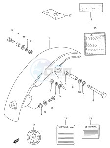 JR50 (P3-P28) drawing REAR FENDER