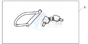 CB500FD CB500F UK - (E) drawing U LOCK