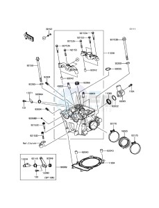 KLX450R KLX450ADF EU drawing Cylinder Head