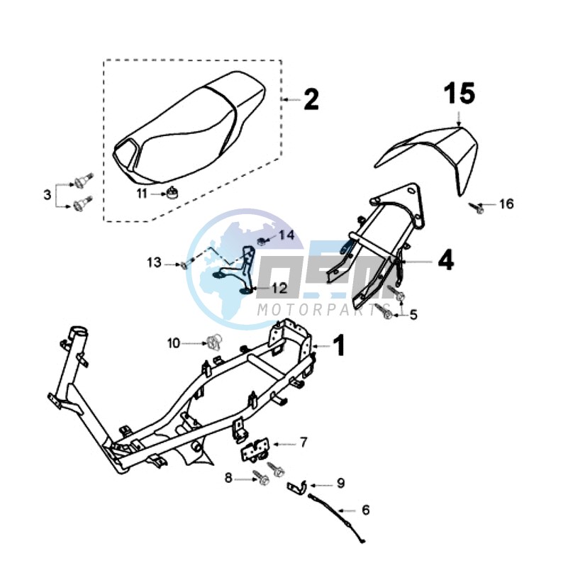 RMO FRAME AND SADDLES