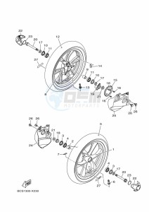 MWS125-C TRICITY 125 (BCS1) drawing FRONT WHEEL