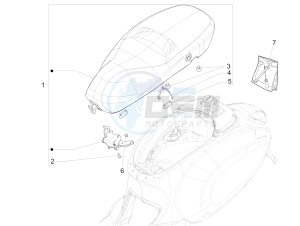 PRIMAVERA 150 4T 3V IE ABS-NOABS E3-E4 (EMEA, LATAM, APAC) drawing Saddle/seats