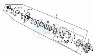 FIDDLE II 50 NEW ENGINE drawing CLUTCH