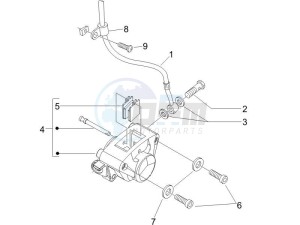 Zip 50 4T drawing Brakes hose  - Calipers