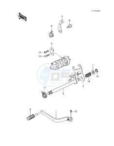 KLT 200 C [KLT200] (C1) | DIFFIRENTIAL AXLE [KLT200] drawing GEAR CHANGE MECHANISM -- 83 KLT200-C1- -