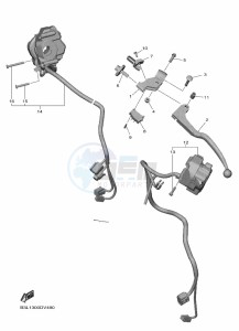 YZF1000 YZF-R1 (B3LM) drawing HANDLE SWITCH & LEVER