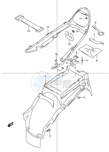 GSX1200 (E4) drawing REAR FENDER