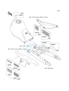 KL 250 G [SUPER SHERPA] (G9F) G9F drawing LABELS