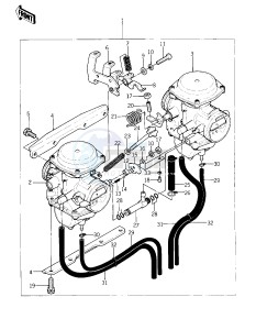 KZ 400 S PSPECIAL] (S2-S3) [SPECIAL] drawing CARBURETOR ASSY -- KZ400-S3- -