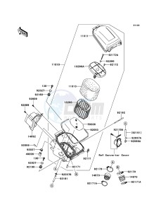 KVF750_4X4_EPS KVF750GCS EU GB drawing Air Cleaner