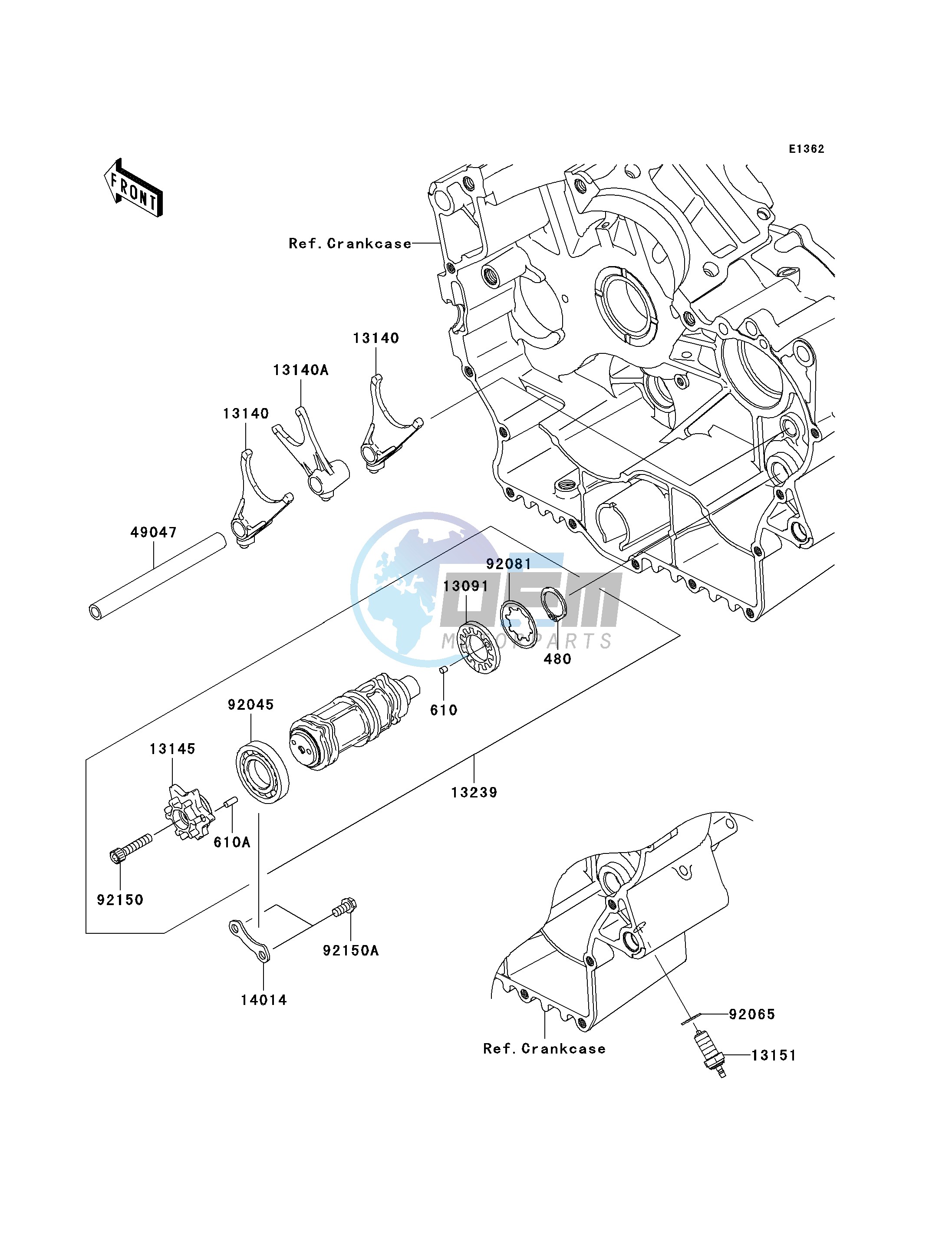 GEAR CHANGE DRUM_SHIFT FORK-- S- -