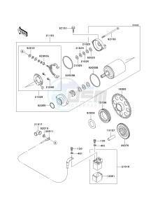 EJ 650 A [W650] (A2-A4 A4 CAN ONLY) W650 drawing STARTER MOTOR