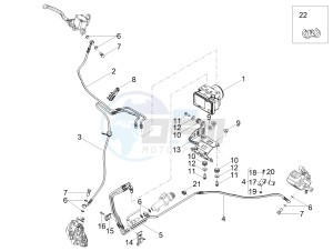 V7 III Racer 750 e4 (NAFTA) drawing ABS Brake system