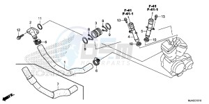 VT750SE Shadow E drawing WATER PIPE