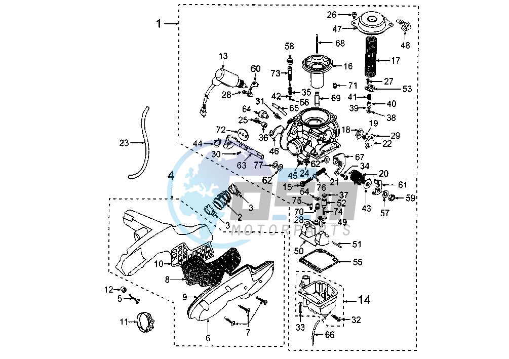 CARBURETOR ELYSEO 125