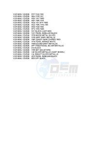 VLR1800 (E3-E28) drawing * COLOR CHART *