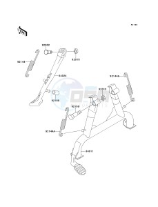 ZX 1100 E [GPZ 1100] (E1-E3) [GPZ 1100] drawing STAND-- S- -