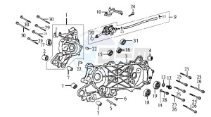 JET SPORT X R 50 drawing CRANKCASE L / R / STARTER