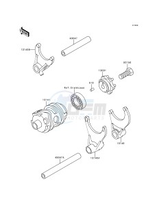 KX 250 K [KX250] (K1) [KX250] drawing GEAR CHANGE DRUM_SHIFT FORK-- S- -