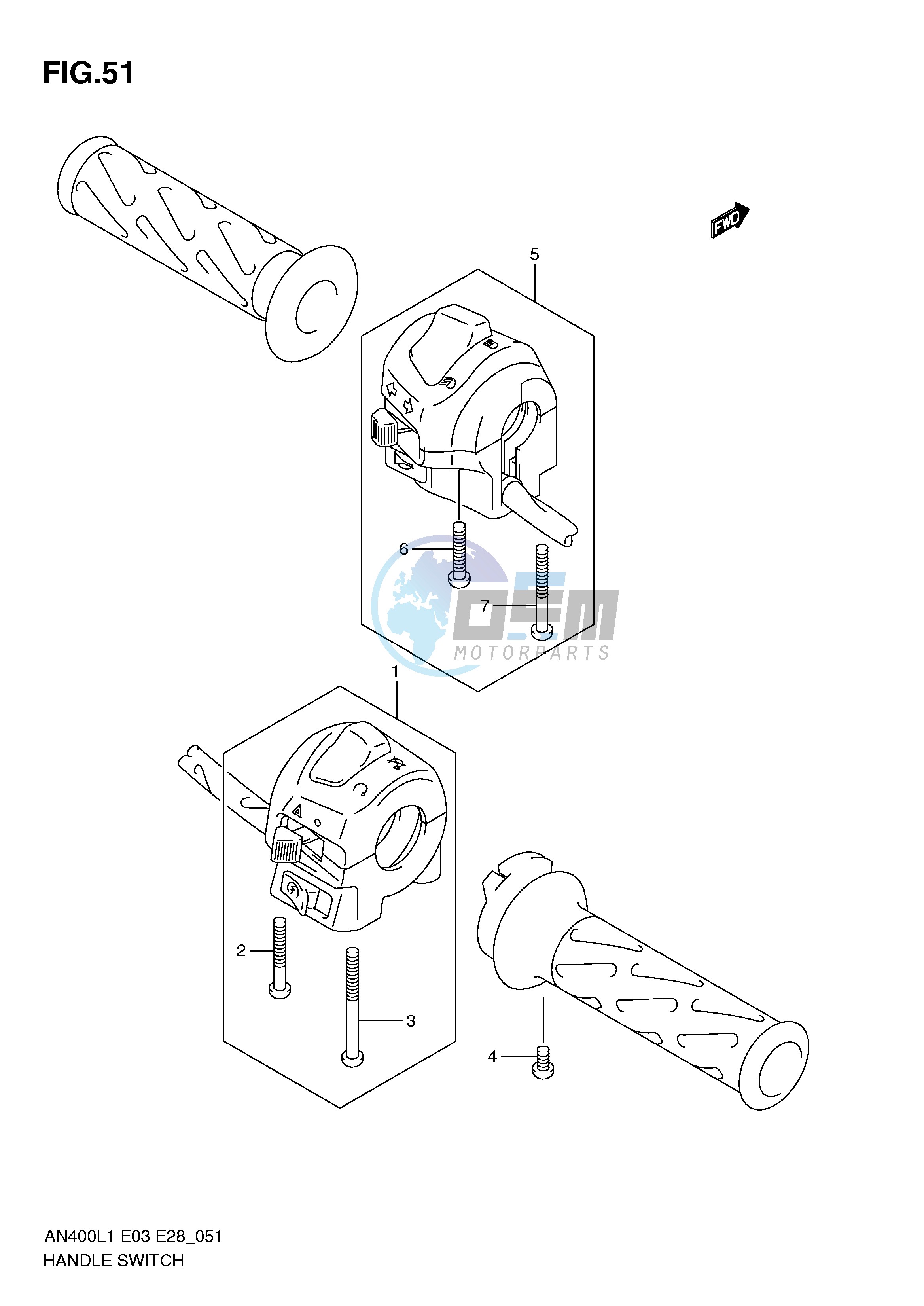 HANDLE SWITCH (AN400L1 E33)