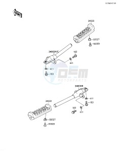 KLF 110 B [MOJAVE 110E] (B1-B2) [MOJAVE 110E] drawing FOOTRESTS