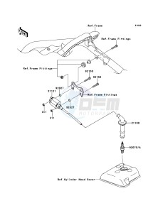 KFX450R KSF450BEF EU drawing Ignition System