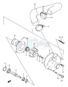 GSX-R750W (E28) drawing WATER PUMP