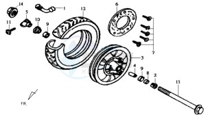 JOYRIDE 125 drawing FRONT WHEEL