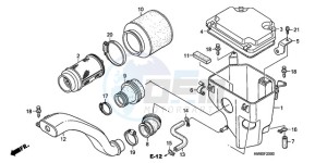 TRX250TMA U drawing AIR CLEANER