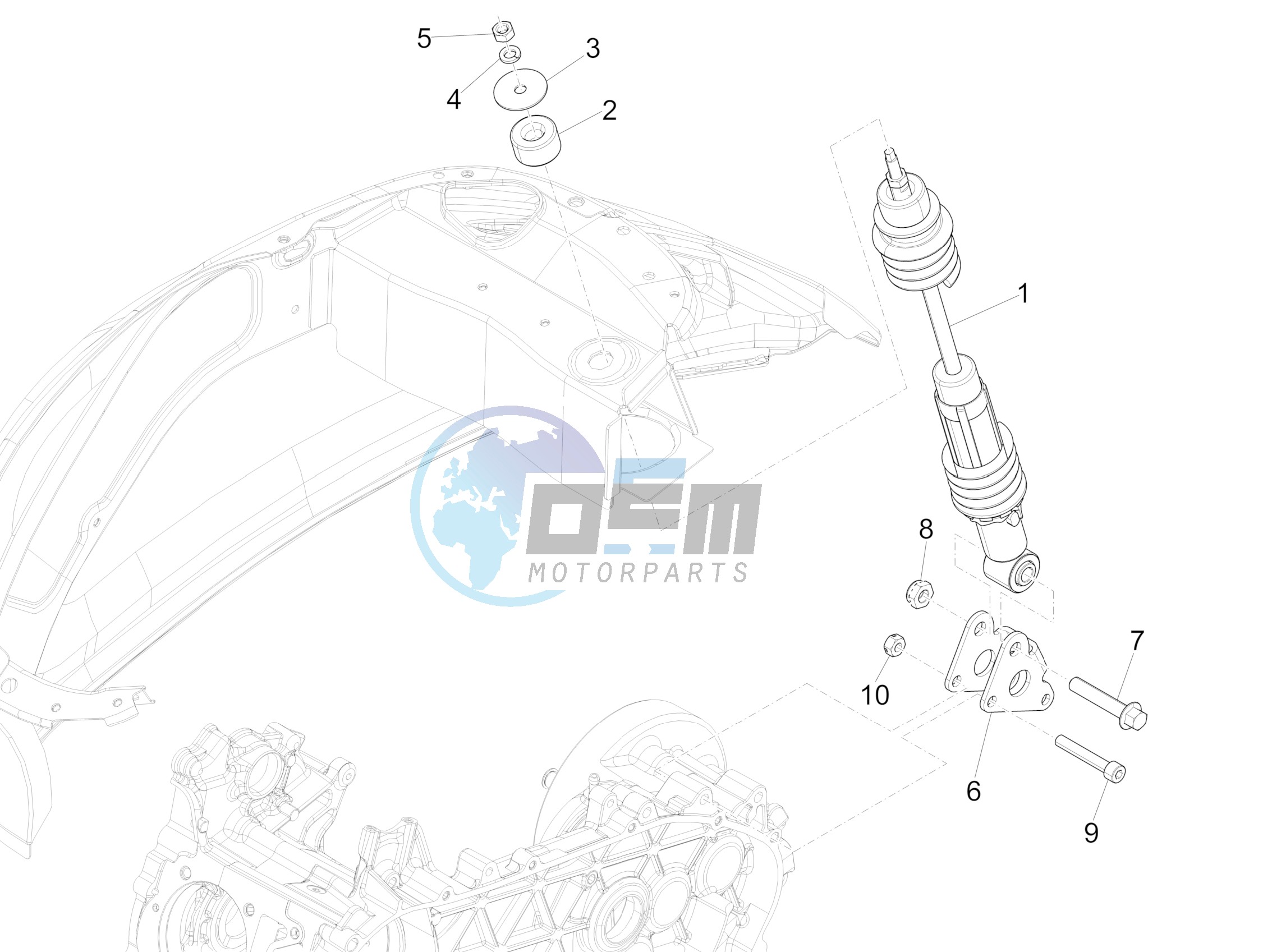 Rear suspension - Shock absorber/s