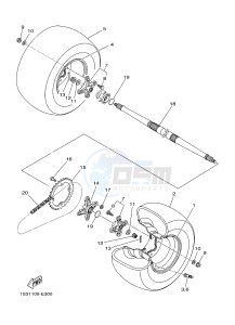 YFM700R YFM7RB RAPTOR 700R (1ASE 1ASF 1ASD) drawing REAR WHEEL