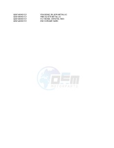 GSX1400 (E2) drawing * COLOR CHART *