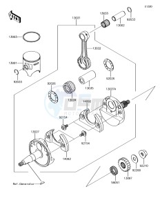 KX85 KX85CGF EU drawing Crankshaft/Piston(s)