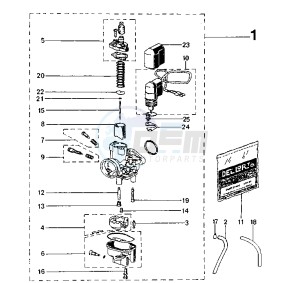 SV GEO - 125 cc drawing CARBURETOR DELL'ORTO